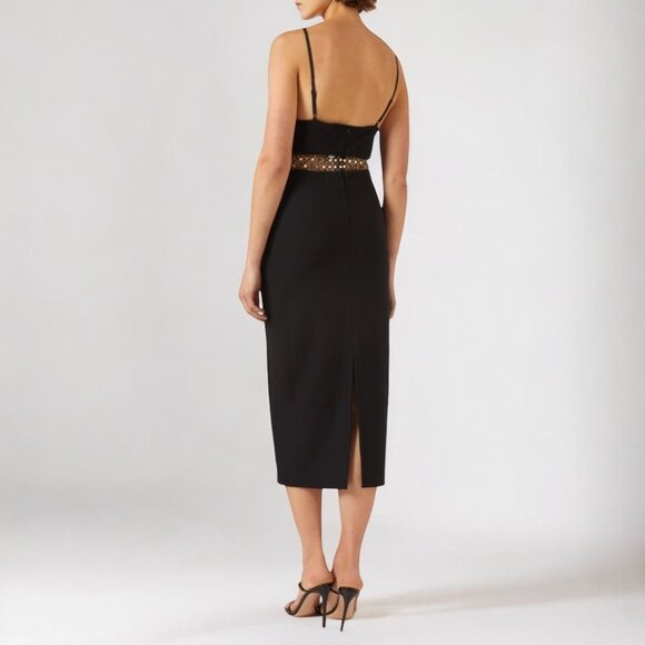 NWT Elliatt Catherine Diamante Midi Dress Black - Picture 5 of 6